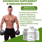 Premium 1000mg Beta Ecdysterone Capsules for Muscle Growth & Skin Health - Non-GMO, Vegan, Third-Party Tested