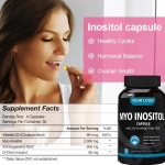 Myo Inositol and D-Chiro Inositol Capsules With Folate for Hormonal Balance and Ovarian Support 120 Count