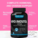Myo Inositol and D-Chiro Inositol Capsules With Folate for Hormonal Balance and Ovarian Support 120 Count