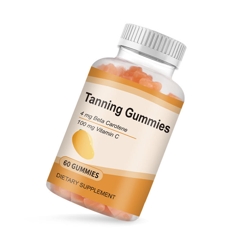 Natural Vegan Tanning Gummies with Multivitamins Sun-Kissed Glow and Skin Hydration for Adults Not for Newborns
