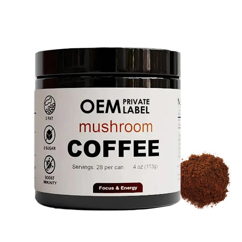 Premium Organic 10-in-1 Mushroom Coffee Powder with Lions Mane, Chaga & Reishi - Instant Energy & Focus Boost OEM Private Label