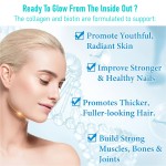 High Potency Biotin and Collagen Gummies for Hair Growth Skin Nails Health 5000mcg Vegan Supplement
