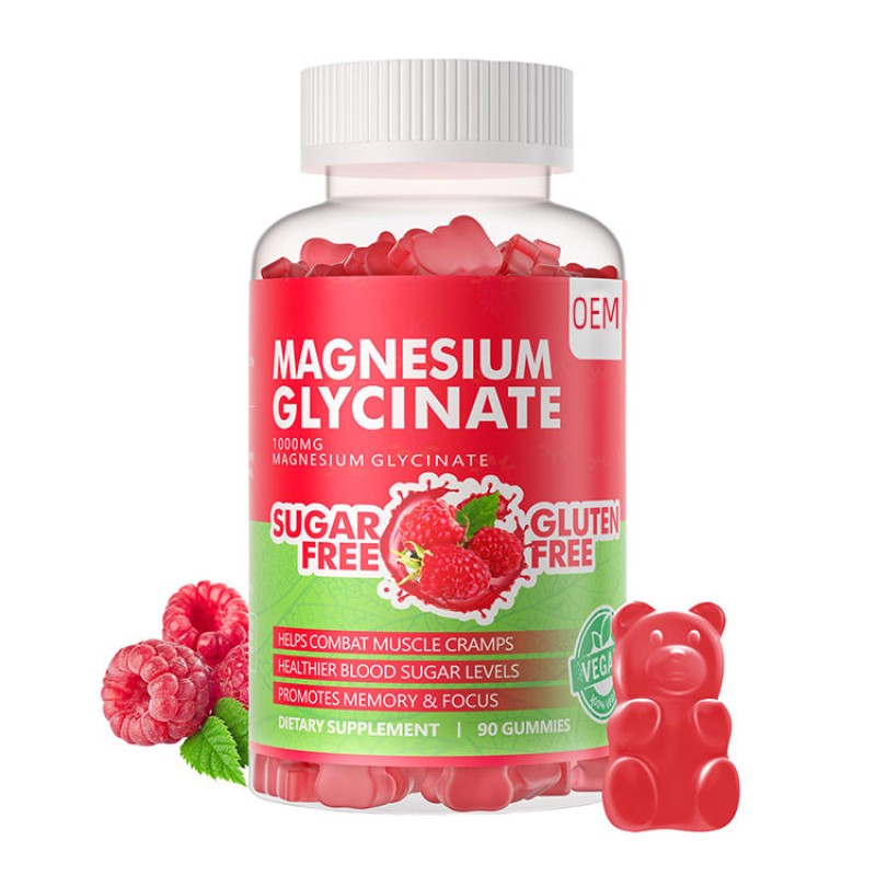 Private Label Sugar-Free Magnesium Glycinate Bear Gummies - 500mg Sleep Support & Relaxation Supplement