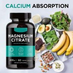 Premium Magnesium Citrate 400mg Capsules - High Absorption Non-GMO Supplement for Sleep, Muscle & Digestion Support