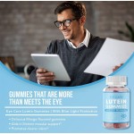 Adults Eye Health Support Gummies with Potent Lutein and Zeaxanthin Vision Care Herbal Supplements. Not for Pregnant Women