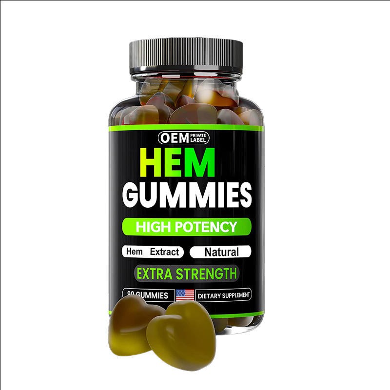 Organic Hemp Gummies for Sleep Support and Immune Health Extra Strength Herbal Supplement with Pure Hemp Oil