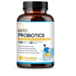 Custom Organic Probiotics 100 Billion CFU for Men - Daily Care Capsules with Prebiotics & Digestive Enzymes - Private Label