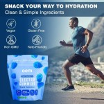Raspberry Electrolyte Gummy Candy Improves Energy Endurance, Muscle Endurance and Hydration for Adults