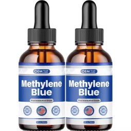 Custom Label Blue Drops With Pipette 1% Premium Solution Methylen Blue Liquid Drops Nootropic Supplement