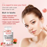 Vegan Biotin Collagen Gummies for Hair Growth and Skin Radiance with Vitamin C 60 Gummies