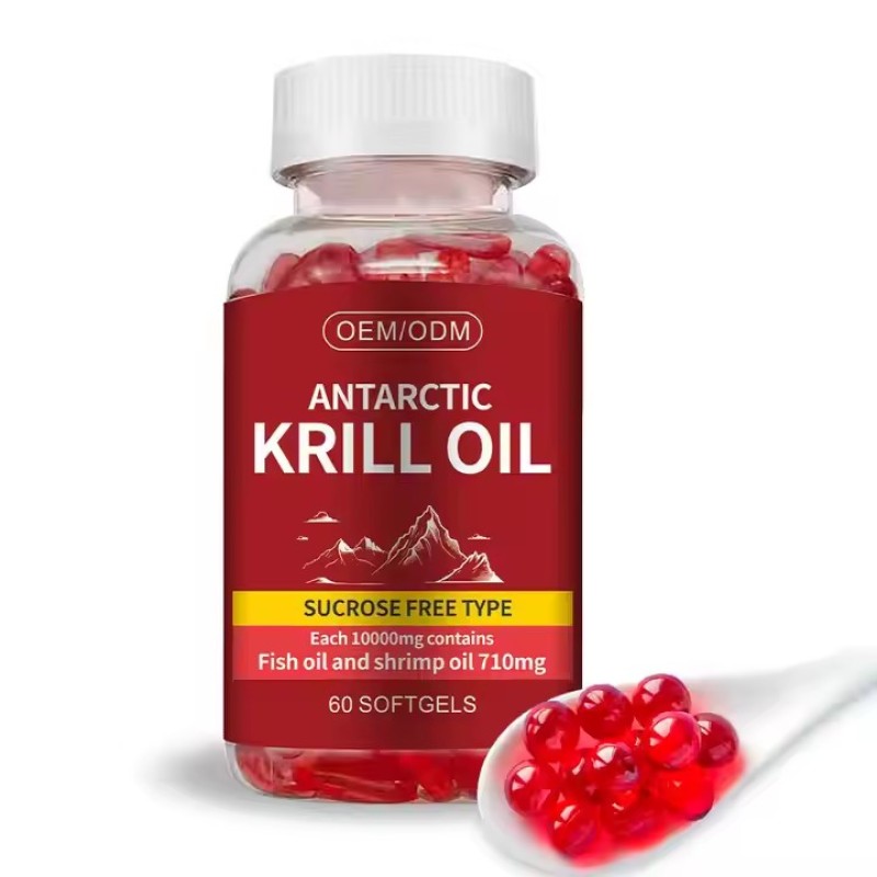 Hot Sales Brain Health Supplement Krill Oil Capsules Omega 3 Epa Dha Antarctic Krill Oil Softgel