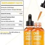 High Bioavailability Liposomal Vitamin C Liquid Drops - Immunity & Antioxidant Supplement for Adults | OEM & ODM Available