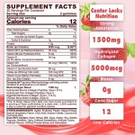 Strawberry Collagen Biotin Gummies for Skin Beauty and Nail Strength - Gluten-Free Supplement with Pectin Base