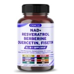 OEM Premium NAD+ Supplement with Trans Resveratrol, Berberine, Quercetin, Fisetin, and Milk Thistle for Enhanced Cellular Health