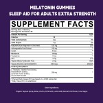 High Strength Melatonin Sleep Gummies for Adults with Ashwagandha GABA Vitamin B6 Magnesium 60 Count Natural Fruit Flavor