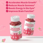 OEM Private Label Sugar-Free  Creatine Monohydrate Gummies for Pre-Workout Energy Boost