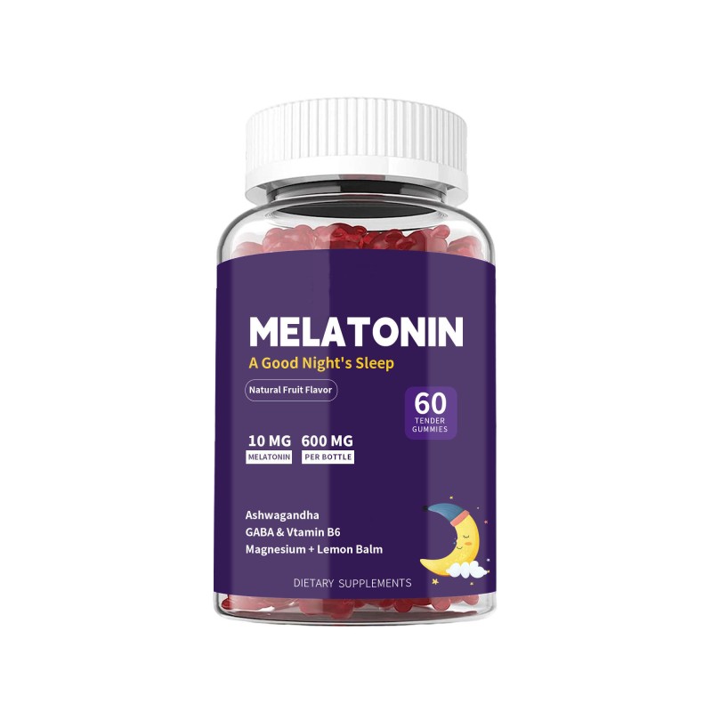 High Strength Melatonin Sleep Gummies for Adults with Ashwagandha GABA Vitamin B6 Magnesium 60 Count Natural Fruit Flavor