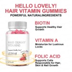 OEM  Hair Vitamins Biotin  with Vitamin C - Low Sugar Herbal Supplements for Hair and Skin for Adults