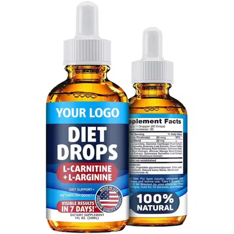 Diet Oral Droplets L-carnitine and L-arginine Supplements Increase Fat Loss Promote Fat Burning and Improve Metabolism