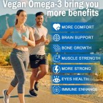 Private Label Nature Healthcare Supplement Omega 3 EPA DHA From Algae Oil 1600mg Gummies Brain Development Booster Omega Gummies