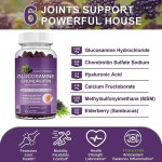 Glucosamine Chondroitin MSM Gummies with Calcium and Elderberry for Joint Support and Bone Health