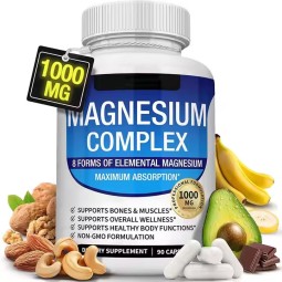 Magnesium Supplement Magnesium with Vitamin D for Immune Support, Adaptogenic Herbs, Enzyme Activated Capsules
