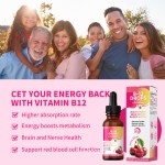 OEM Organic Cherry Flavor Vitamin B12 Drops - High Content, Supports Brain Health & Blood Recovery