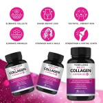 Hydrolyzed Collagen 1000mg & Vitamin C Capsules: Skin Brightening, Moisture Lock & Anti-Wrinkle Support for Women