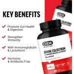 Premium Bovine Colostrum Capsules with Immunoglobulin and Lactoferrin for Gut Health & Immune Support