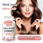 Vegan Biotin Collagen Gummies for Hair Growth and Skin Radiance with Vitamin C 60 Gummies