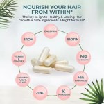 Hair Growth Nails Skin Pills Vitamins Supplement Hyaluronic Acid Keratin Collagen Biotin Capsules