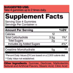 Sugar-Free Creatine Gummies 5000mg - Pre Workout Supplement with Creatine Monohydrate