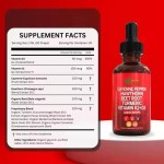 Capsaicin Supplement Drops Immune System Support Digestion Circulatory Heath for Adults Cayenne Pepper Drops Beet Root