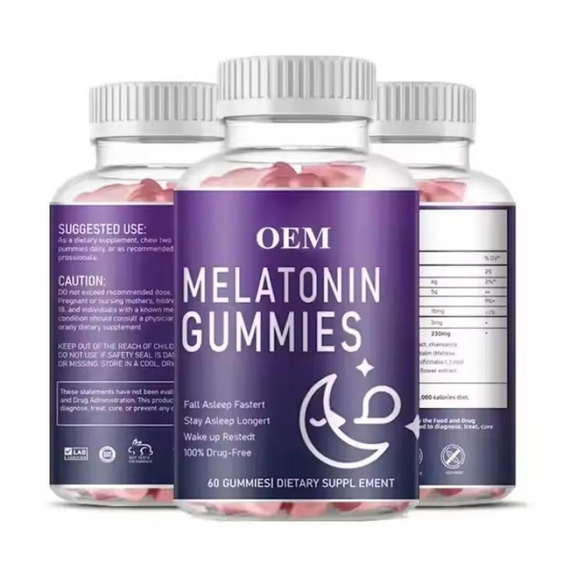 Sleep Deep Aid Melatonin Gummies Candy Vitamin B6 5-HTP Sleep Gummies Ashwagandha L-theanine