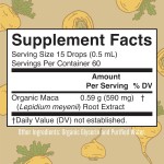 Maca Root Oral Liquid Drops Natural Supplement for Women Men Supports Hormone Balance Mood Energy Fitness Antioxidant