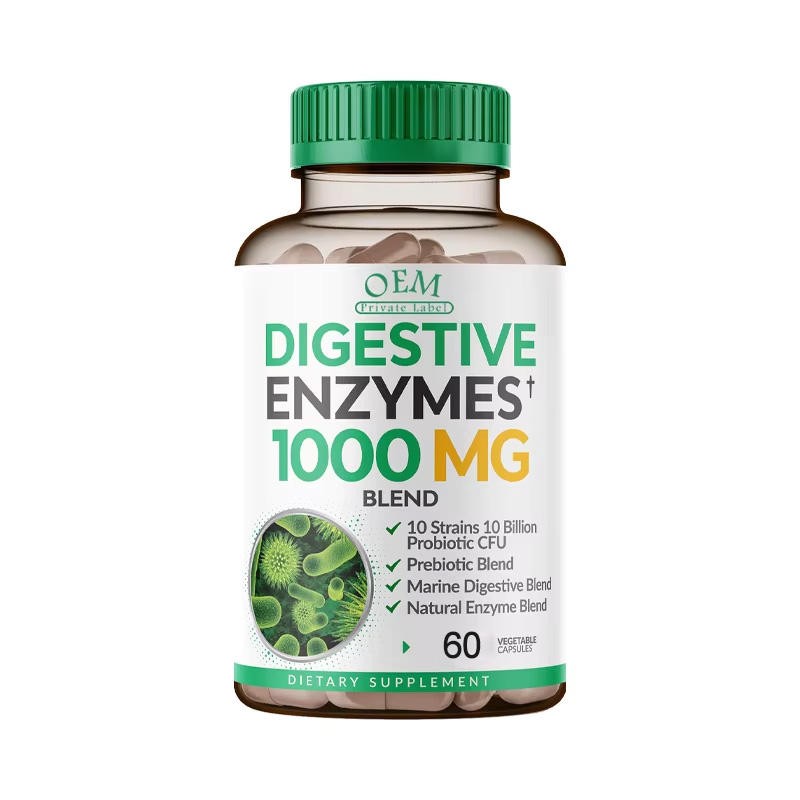 OEM Natural Digestive Enzyme Supplements Prebiotic Properties Capsules and Tablets for Adults Not for Pregnant Women
