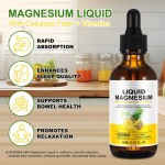 Magnesium Glycinate Drops Magnesium Liquid Supplements With Cellulose Fiber Vitamins Intestinal Health Brain Development