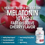 Drug Free Sleep Supplement Melatonin 5mg Dual Spectrum Tablets Promote Relaxation and Sleep Health