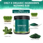 Organic Superfood Blend Green Powder Enhance Energy Detox Enhance Health Herbal Supplement Intestinal Health