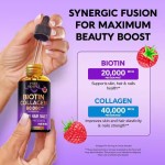 OEM/ODM/OBM Natural Supplement Best Absorption Collagen Biotin Liquid Drops Support Hair Health Strong Nails and Glowing Skin