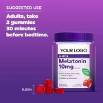 OEM Private Label Factory Wholesale Fall Asleep Fast Wake up Refreshed Sugar Free 10mg Melatonin Gummies