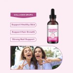 Women's Collagen Drop Oral Liquid Biotin Hair Care Products Support Adult Men Healthy Nails and Skin and Anti-aging