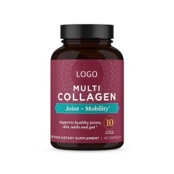 Private Label Collagen Peptide Capsules for Skin and Joint Support Vegan Beauty Supplement Capsules