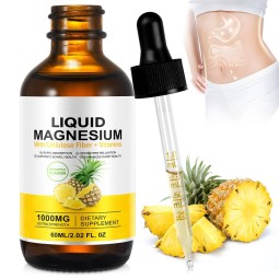 Magnesium Glycinate Drops Magnesium Liquid Supplements With Cellulose Fiber Vitamins Intestinal Health Brain Development