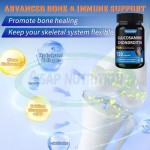 MSM Tablets for Health Support Joint Bone Collagen Glucosamine Chondroitin TK Supplements for Adults for Pregnant Women Halal