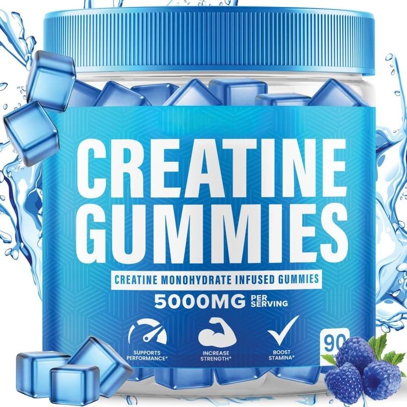 Sugar-Free Creatine Gummies 5000mg - Pre Workout Supplement with Creatine Monohydrate