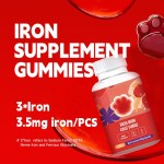 Vegan Iron Gummy Vitamin Supplement VC DHA Adult Children Blood Wash Agent Immune Health Supplement