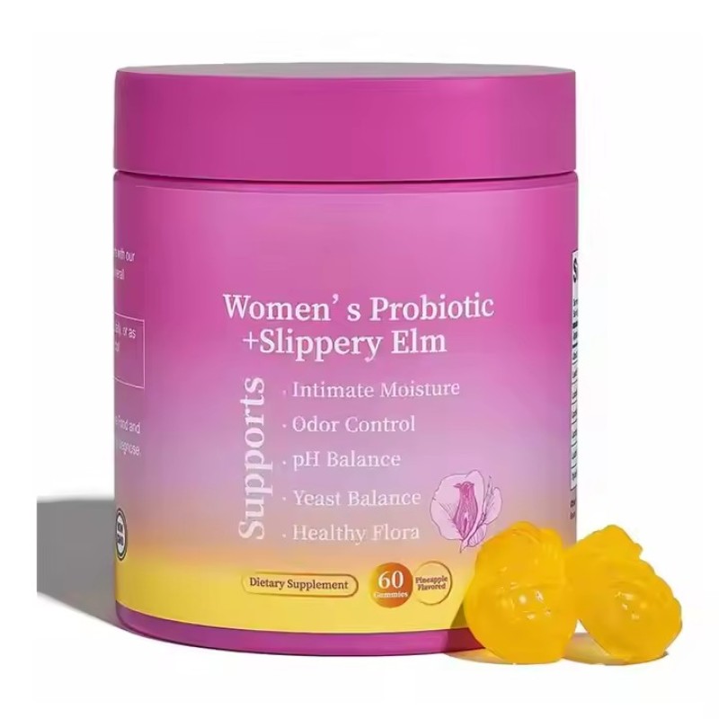 Elm Pineapple Women's Probiotic Gummies Factory Direct Sale for Adults and Pregnant Women TK Foreign Trade Cross-Border