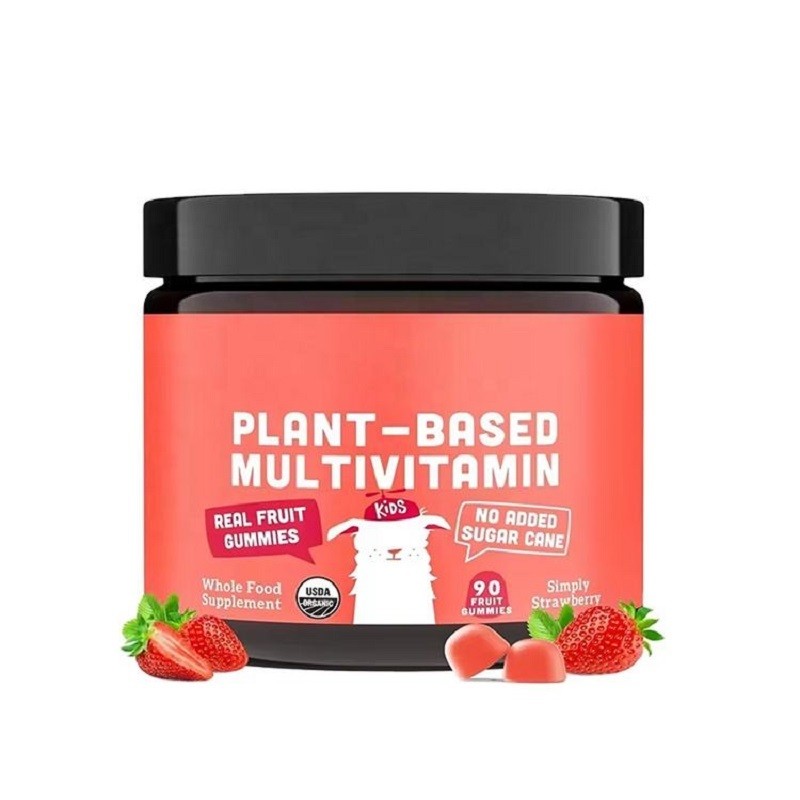 Plant-Based Strawberry Gummy Multivitamins for Kids and Teenagers Immunity System Bear Gummies for Newborns