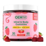 Private Label GABA L-Theanine Adult Supplement Gummies for Focus, Mood, Calm, and Sleep Support